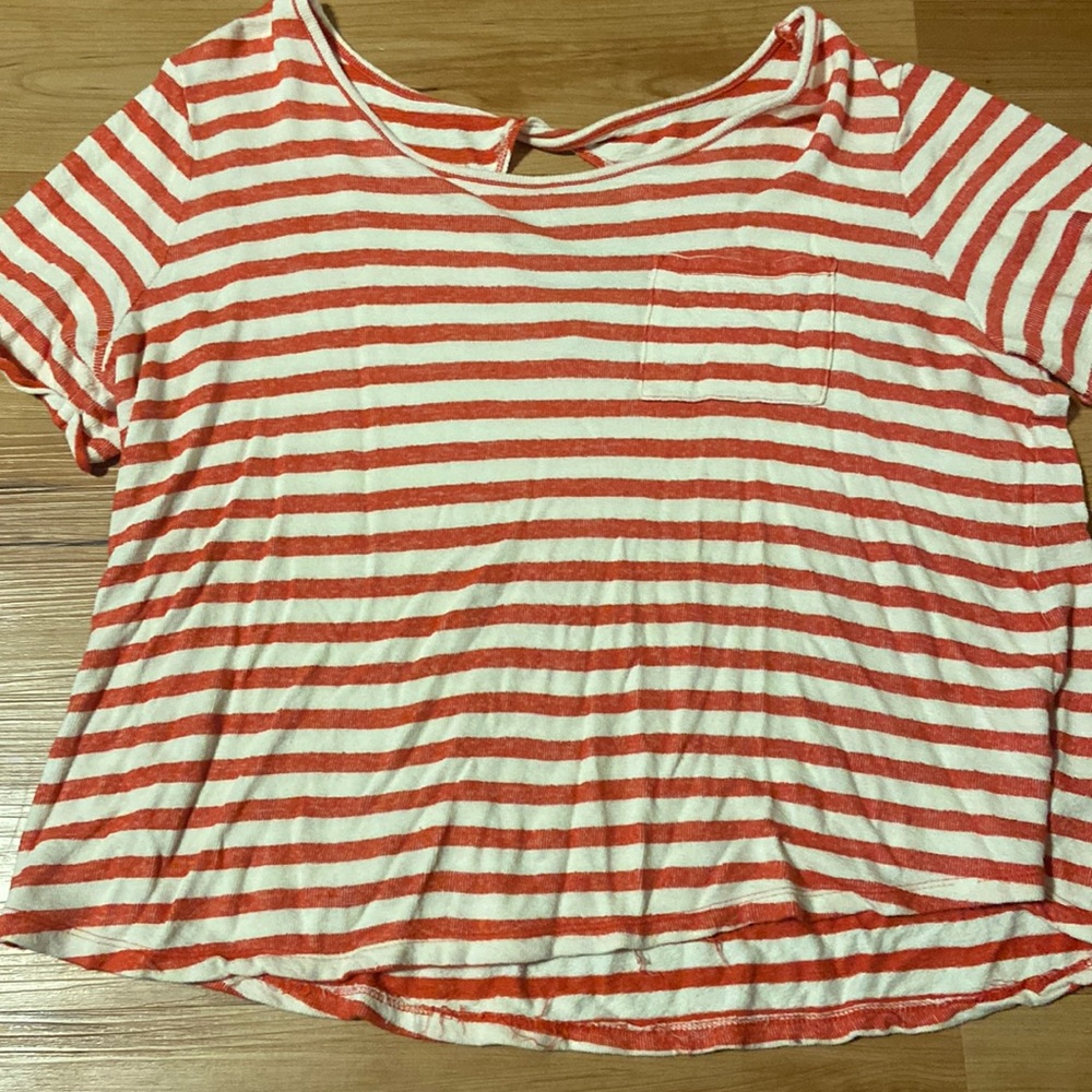 Stripped red and white shirt